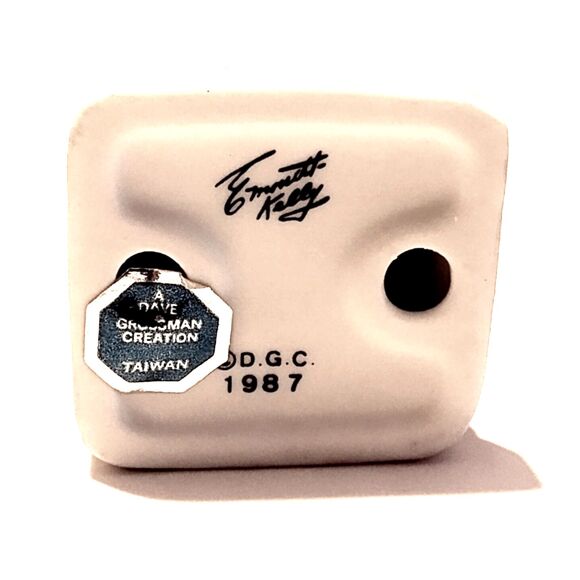 Vintage 1987 Emmett Kelly Dave Grossman Miniature Clown Ceramic Figurine - Picture 5 of 5